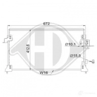 Радиатор кондиционера DIEDERICHS dcc1011 FYTA XV9 Land Rover Defender 1 (L316) Внедорожник 2.5 TDI 4x4 (L316) 113 л.с. 1990 – 1998