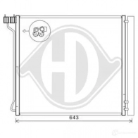Радиатор кондиционера DIEDERICHS 2093735 dcc1578 T1PN 0T4