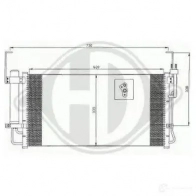 Радиатор кондиционера DIEDERICHS 8687005 Hyundai Santa Fe (SM) 1 Кроссовер 2.4 16V 146 л.с. 2001 – 2006 8QG YGUA