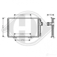 Радиатор кондиционера DIEDERICHS 2093481 dcc1324 IH TGF8K