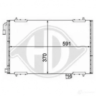 Радиатор кондиционера DIEDERICHS Peugeot 206 1 (2EK) Универсал 1.6 16V 109 л.с. 2002 – 2024 8422506 L S0D2