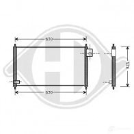 Радиатор кондиционера DIEDERICHS ZR U0Y Honda Prelude dcc1207