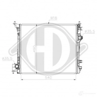 Радиатор кондиционера DIEDERICHS Hyundai Matrix (FC) 1 Минивэн 1.5 CRDi 102 л.с. 2004 – 2010 90 BPU dcc1906