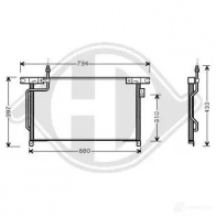 Радиатор кондиционера DIEDERICHS 2093264 dcc1104 U ZJ2J