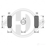 Осушитель кондиционера DIEDERICHS 9 JO8DGK dct1002 Citroen Jumper 1 (230P) Автобус 1.9 TD 90 л.с. 1994 – 2002