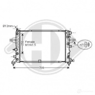 Радиатор охлаждения двигателя DIEDERICHS dcm3877 1222010809 G60 IG