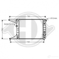 Радиатор охлаждения двигателя DIEDERICHS dcm2605 LOJQU SO 2097236