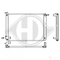 Радиатор охлаждения двигателя DIEDERICHS HNH 380Q 2097937 dcm3306