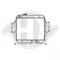 Радиатор охлаждения двигателя DIEDERICHS dcm3277 FP99T Y 2097908