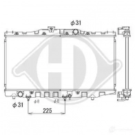 Радиатор охлаждения двигателя DIEDERICHS 2097763 dcm3132 S50 W3