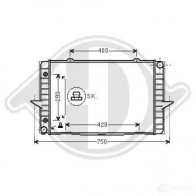 Радиатор охлаждения двигателя DIEDERICHS TTL DZKB 2098129 dcm3498