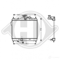 Радиатор охлаждения двигателя DIEDERICHS dcm3668 XJOE HB 2098299