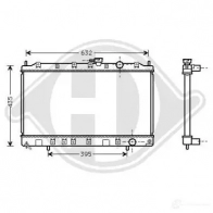 Радиатор охлаждения двигателя DIEDERICHS 2097114 dcm2483 IFV FZ