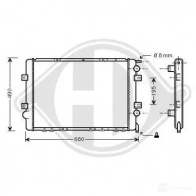 Радиатор охлаждения двигателя DIEDERICHS dcm2917 WPBD GG 2097548