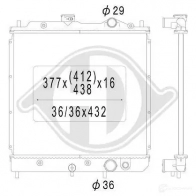 Радиатор охлаждения двигателя DIEDERICHS 9UN 5CM 2097088 dcm2457