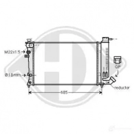 Радиатор охлаждения двигателя DIEDERICHS dcm2747 2097378 V072 J