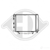 Радиатор охлаждения двигателя DIEDERICHS KT 2O9GG 2096955 dcm2324