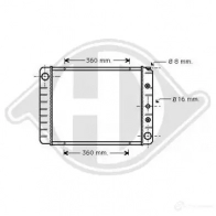 Радиатор охлаждения двигателя DIEDERICHS dcm3480 5ZQ R77 2098111