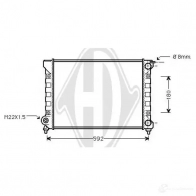 Радиатор охлаждения двигателя DIEDERICHS YXZ 7NH dcm3382 2098013