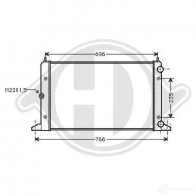 Радиатор охлаждения двигателя DIEDERICHS D2J6 9AS dcm3423 2098054
