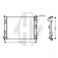 Радиатор охлаждения двигателя DIEDERICHS 2097570 dcm2939 1 KG14U