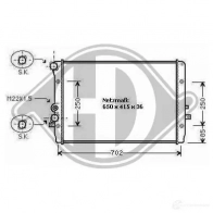 Радиатор охлаждения двигателя DIEDERICHS BM0A E dcm3437 2098068