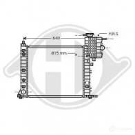 Радиатор охлаждения двигателя DIEDERICHS dcm2381 2097012 CLD84 BC