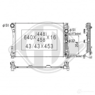 Радиатор охлаждения двигателя DIEDERICHS dcm2430 2097061 B 4LFKHN