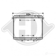 Радиатор охлаждения двигателя DIEDERICHS F40 0D 2096435 dcm1804