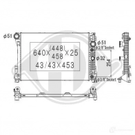 Радиатор охлаждения двигателя DIEDERICHS 2097053 dcm2422 UYOX XB