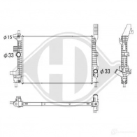 Радиатор охлаждения двигателя DIEDERICHS W NFH6 Ford Focus 3 (CB8) Универсал dcm3866