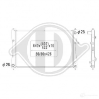 Радиатор охлаждения двигателя DIEDERICHS 2097143 A2X4 F3 dcm2512