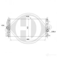 Радиатор охлаждения двигателя DIEDERICHS dcm2704 GST7 B 2097335