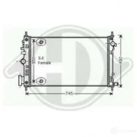 Радиатор охлаждения двигателя DIEDERICHS 7L3C9 A CT801122 Opel 8182606