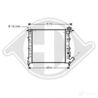 Радиатор охлаждения двигателя DIEDERICHS dcm2833 ZR GN3Y 2097464
