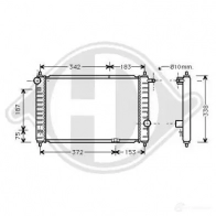 Радиатор охлаждения двигателя DIEDERICHS 5TL2D 61 2098213 dcm3582
