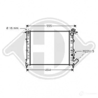 Радиатор охлаждения двигателя DIEDERICHS 2097481 dcm2850 FU GUQ9