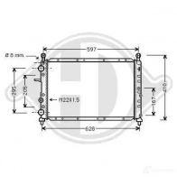 Радиатор охлаждения двигателя DIEDERICHS F9 AIYR 2096537 dcm1906