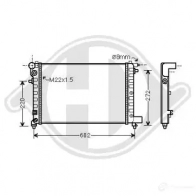 Радиатор охлаждения двигателя DIEDERICHS L8 IUF 2096325 dcm1694