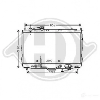 Радиатор охлаждения двигателя DIEDERICHS 2098419 TTIDP 7V dcm3788