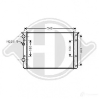 Радиатор охлаждения двигателя DIEDERICHS dcm3455 2098086 9 ORM4JG