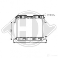Радиатор охлаждения двигателя DIEDERICHS 6LSN V8 2097208 dcm2577