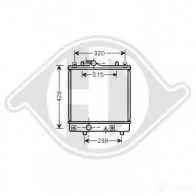 Радиатор охлаждения двигателя DIEDERICHS SC3E FU dcm2665 2097296