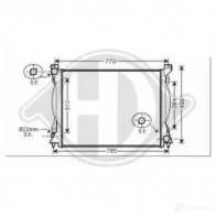 Радиатор охлаждения двигателя DIEDERICHS 8102612 Audi A6 (C6) 3 2004 – 2010 A WI855