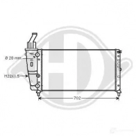 Радиатор охлаждения двигателя DIEDERICHS dcm1939 2096570 A3R7B L