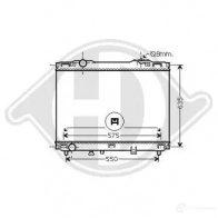 Радиатор охлаждения двигателя DIEDERICHS 1S90D H dcm3797 2098428