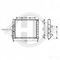 Радиатор охлаждения двигателя DIEDERICHS dcm2887 2097518 VV A1AB