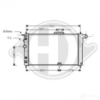 Радиатор охлаждения двигателя DIEDERICHS UKK X9 2098209 dcm3578