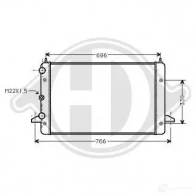 Радиатор охлаждения двигателя DIEDERICHS YZHU G dcm3424 2098055