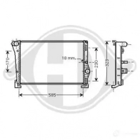 Радиатор охлаждения двигателя DIEDERICHS I5 CP99V dcm3538 2098169